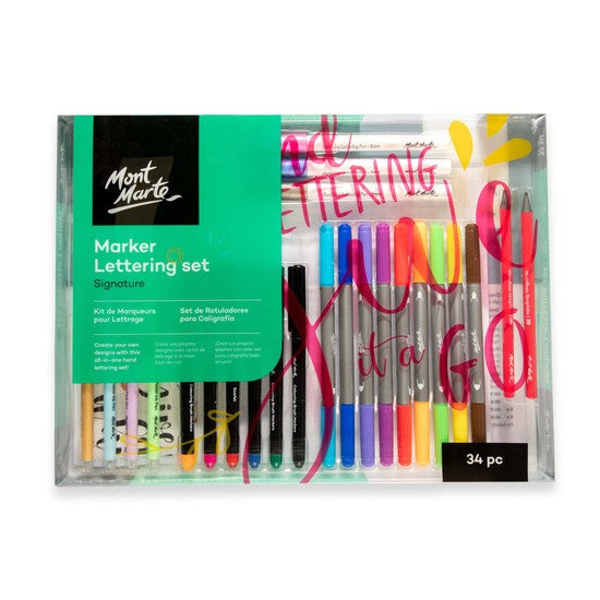 M.M. Marker Colour Lettering Set 34pc