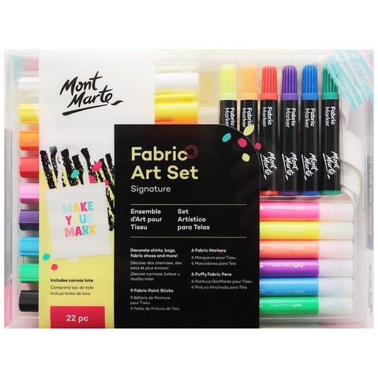 M.M. Fabric Marker Art Set 22pc