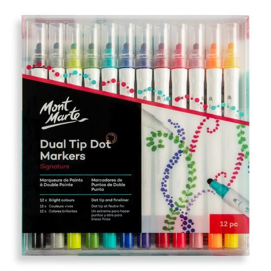 M.M. Dot Markers Dual Tip 12pc