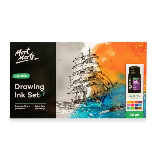 M.M. Drawing Ink Set 16pc