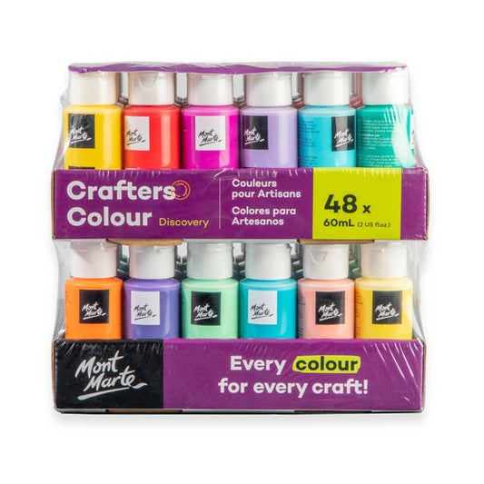 M.M. Crafters Colour Paint Set 48pc x 60ml