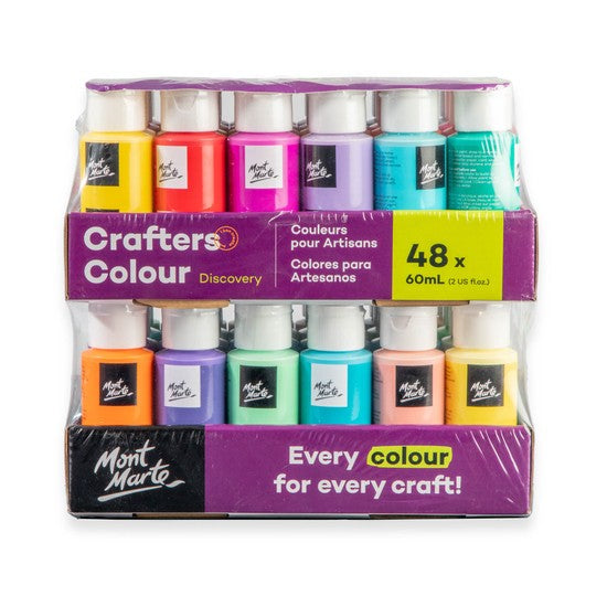 M.M. Crafters Colour Paint Set 48pc X 60ml