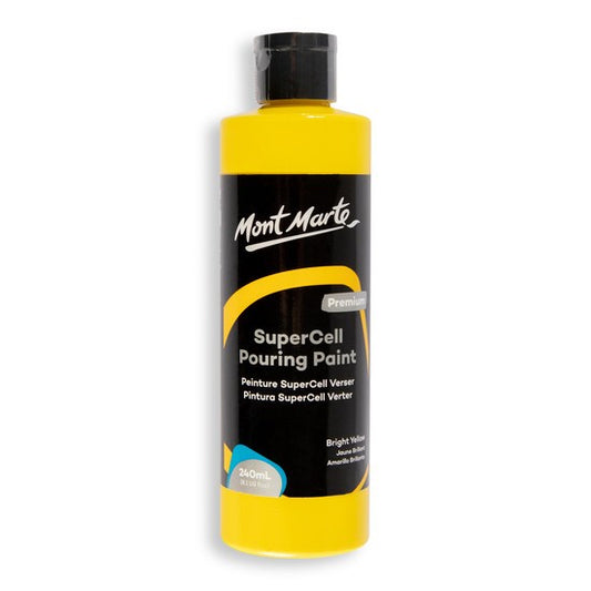 M.M. SuperCell Pouring Paint 240ml - Bright Yellow