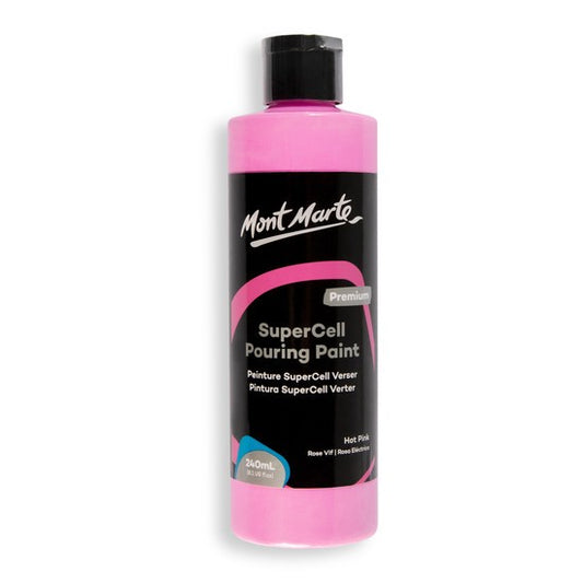 M.M. SuperCell Pouring Paint 240ml - Hot Pink