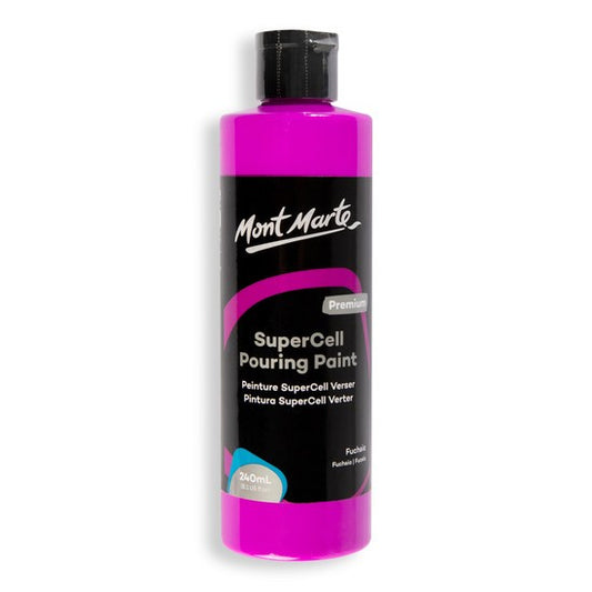 M.M. SuperCell Pouring Paint 240ml - Fuchsia