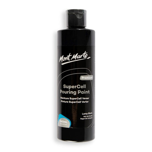 M.M. SuperCell Pouring Paint 240ml - Lamp Black