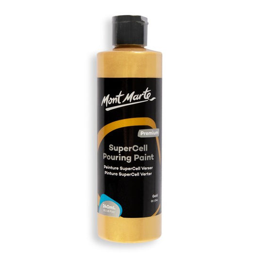 M.M. SuperCell Pouring Paint 240ml - Gold