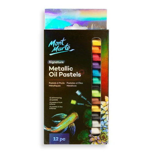 M.M. Metallic Oil Pastels 12pc