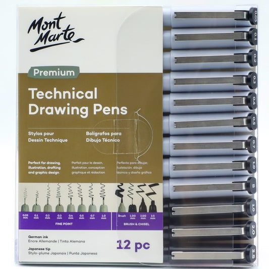M.M. Technical Drawing Pens 12pc