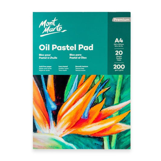 M.M. Oil Pastel Pad 200gsm A4 20 Sheets