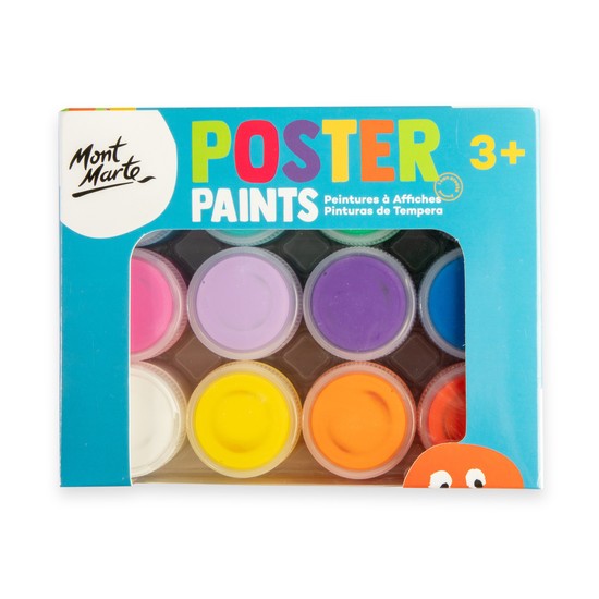 M.M. Poster Paint Set 12pc X 20ml