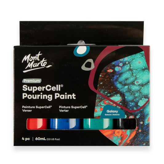 M.M. SuperCell Pouring Paint 4pc x 60ml - Galaxy