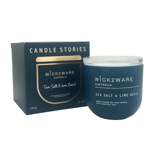 Candle Stories Jar Soy 300g Sea Salt & Lime Basil