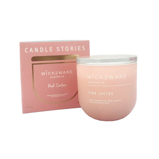 Candle Stories Jar Soy 300g Pink Cactus