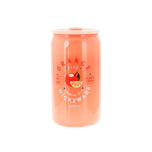 Candle Soy Coke Jar 365g Orange