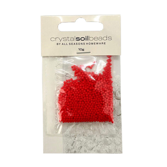 Crystal Soil Beads Dehydrated Red