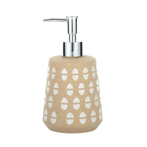 Acorn Ceramic Soap Dispenser 9x17.5cm Natural