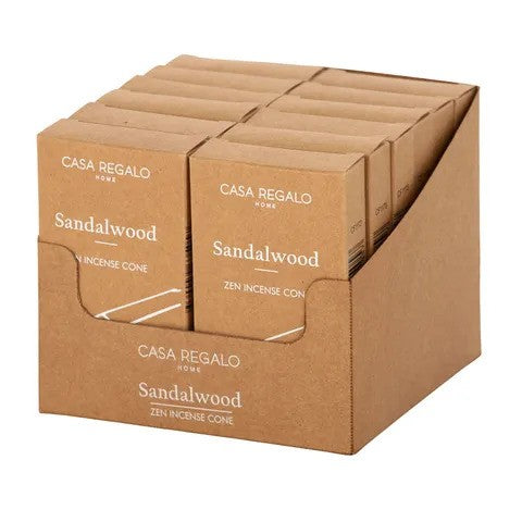 Zen Sandalwood Incense Cones 10 Pack