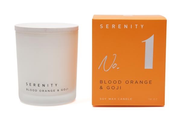 Numbered Coloured Core Candle 300g - Blood Orange & Goji