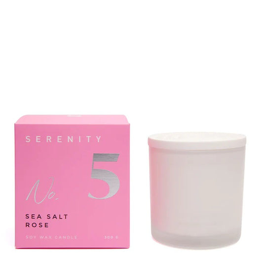 Numbered Coloured Core Candle 300g - SeaSalt Rose