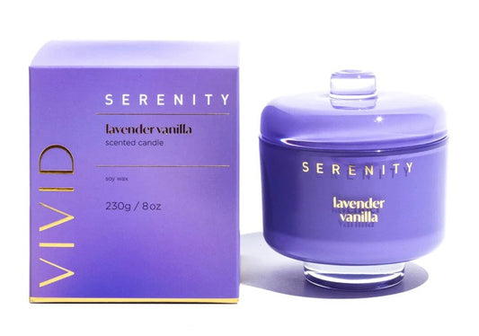 Serenity Home Vivid 8oz Candle Lavender Vanilla