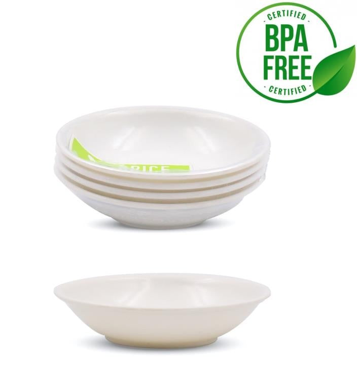 White Melamine 9cm Sauce Dishes - 4pk