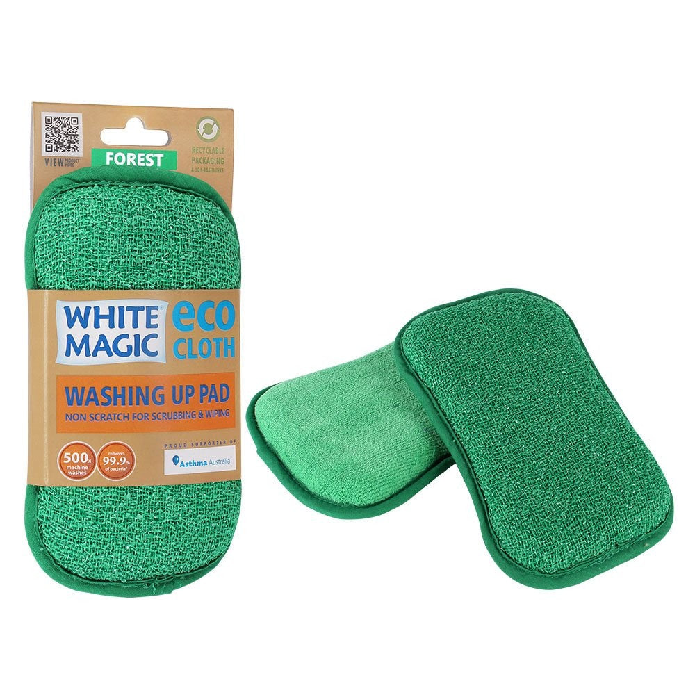 White Magic Eco Cloth Washing Up Pad Forest