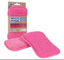 White Magic Eco Cloth Washing Up Pad Rose