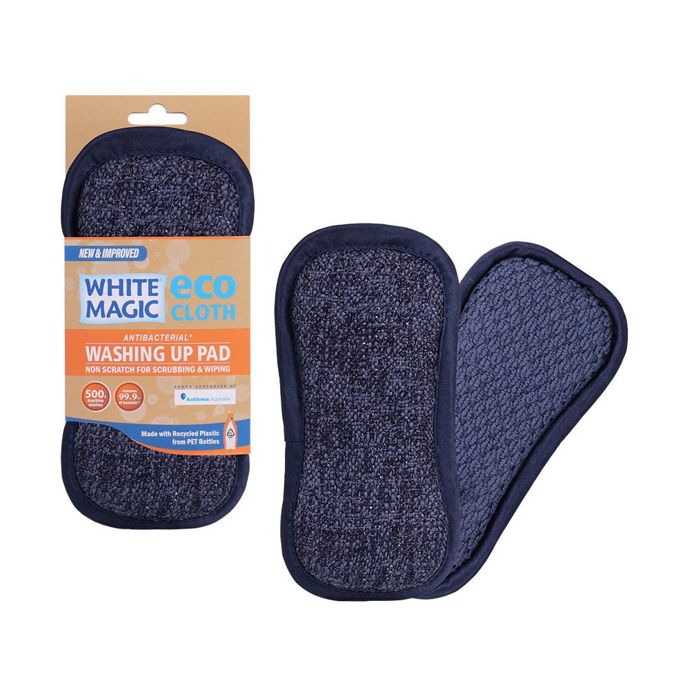 White Magic Eco Cloth Washing Up Pad Denim