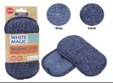 White Magic Eco Cloth Washing Up Pad Denim