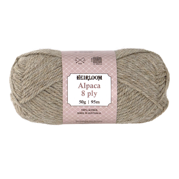 Heirloom Alpaca 8ply 50g Havana