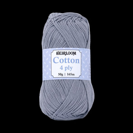 HEIRLOOM COTTON 4ply 50g CEMENT