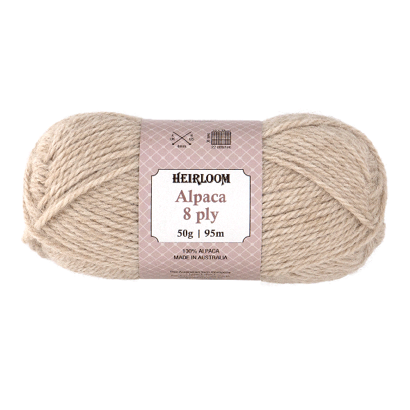 Heirloom Alpaca 8ply 50g Nougat