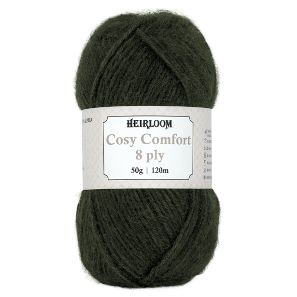 Cosy Comfort 8ply 50g Highland Green