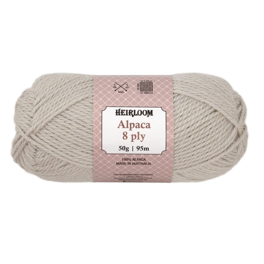 Heirloom Alpaca 8ply 50g Featherlight
