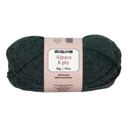 Heirloom Alpaca 8ply 50g Chard