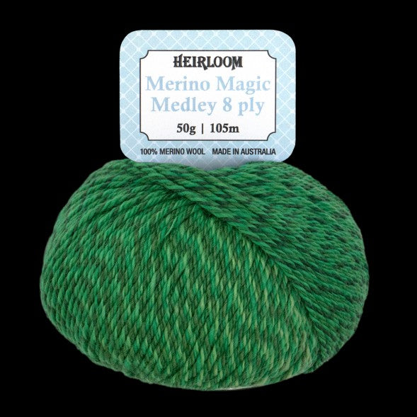 MERINO MAGIC MEDLEY 8Ply 50g TREE FERN