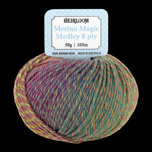 MERINO MAGIC MEDLEY 8Ply 50g BIRDSONG
