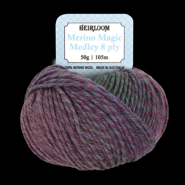 MERINO MAGIC MEDLEY 8Ply 50g MIDNIGHT WISTERIA