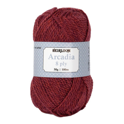 Heirloom Arcadia 8ply 50g Syrah