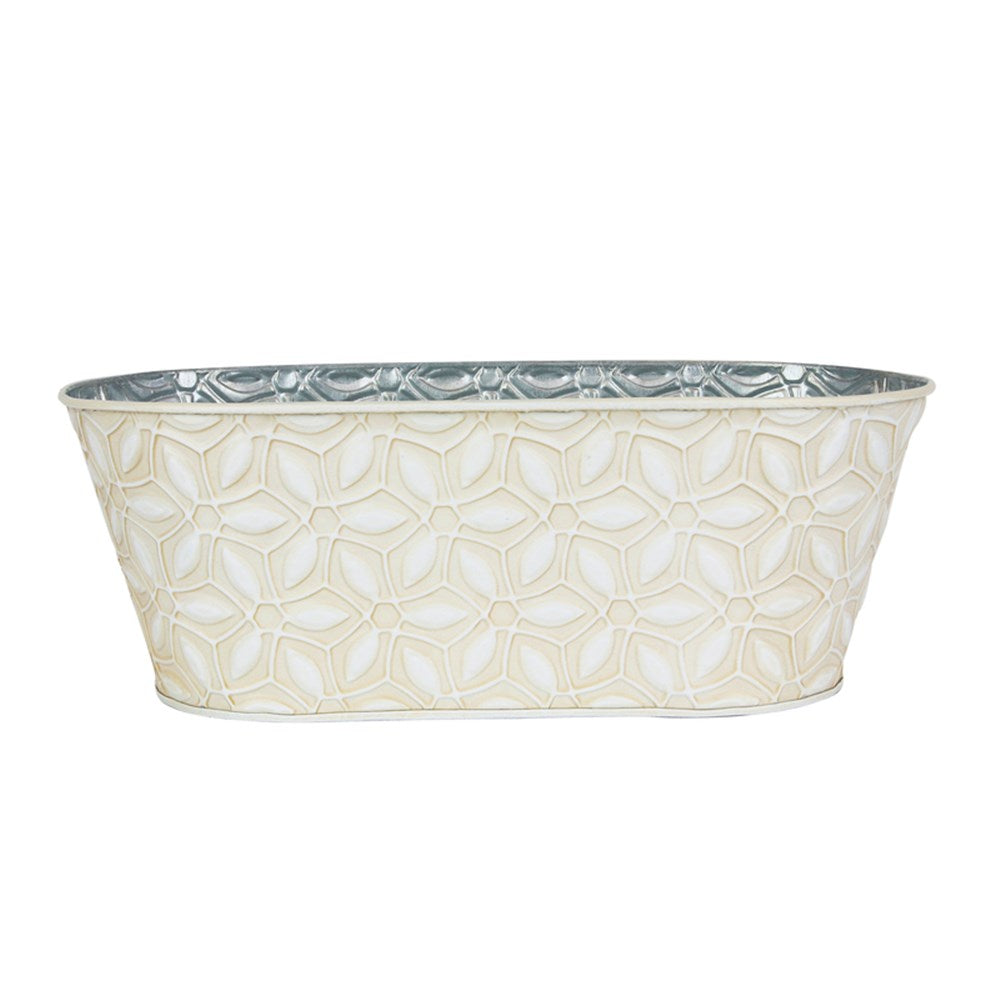 38x18x14cm White Tin Bucket