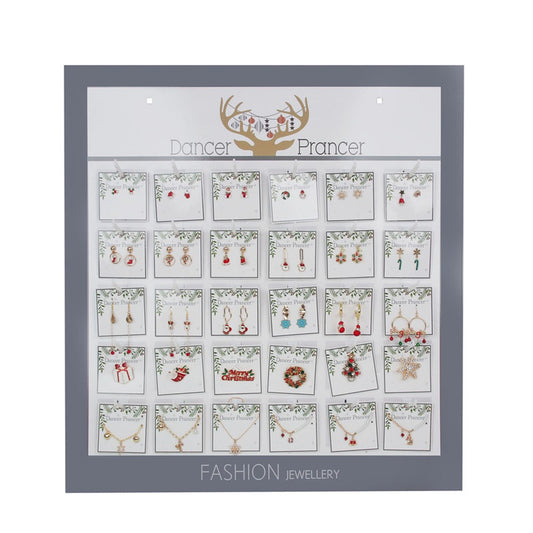 30A Christmas Jewellery On Pdq 18A Earrings, 6A Brooches, 3A Necklace, 3A Bracelets