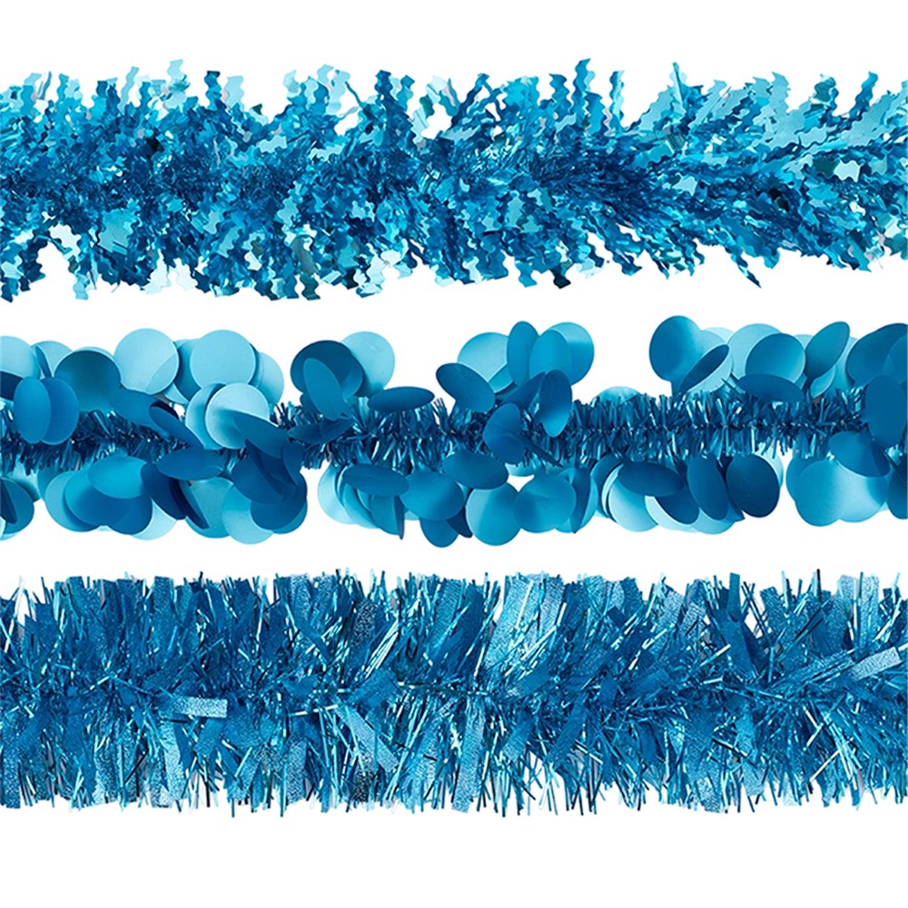 4A 6Ply 2M Mix Tinsel-Teal Blue