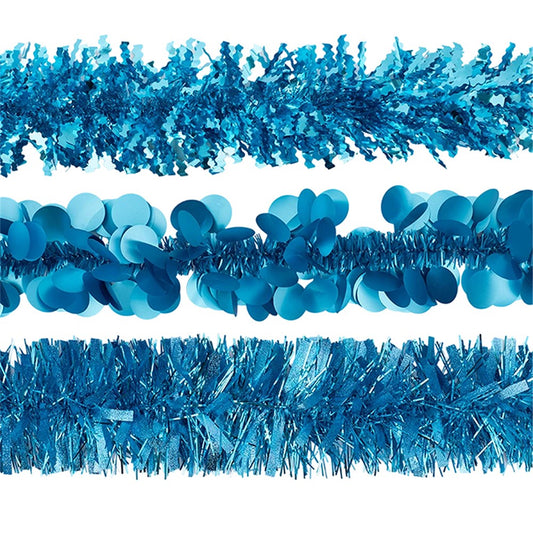 4A 6Ply 2M Mix Tinsel-Teal Blue