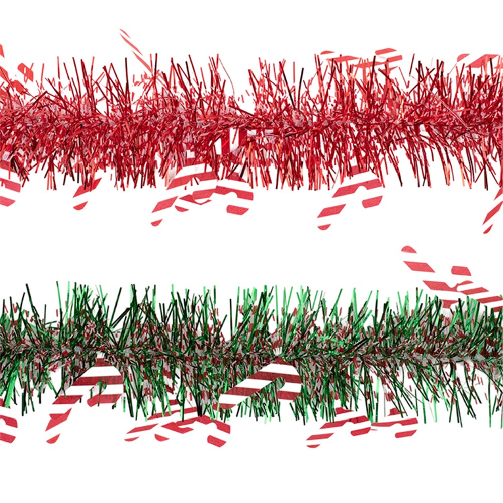 2A 3Ply 2M Candy Cane Tinsel