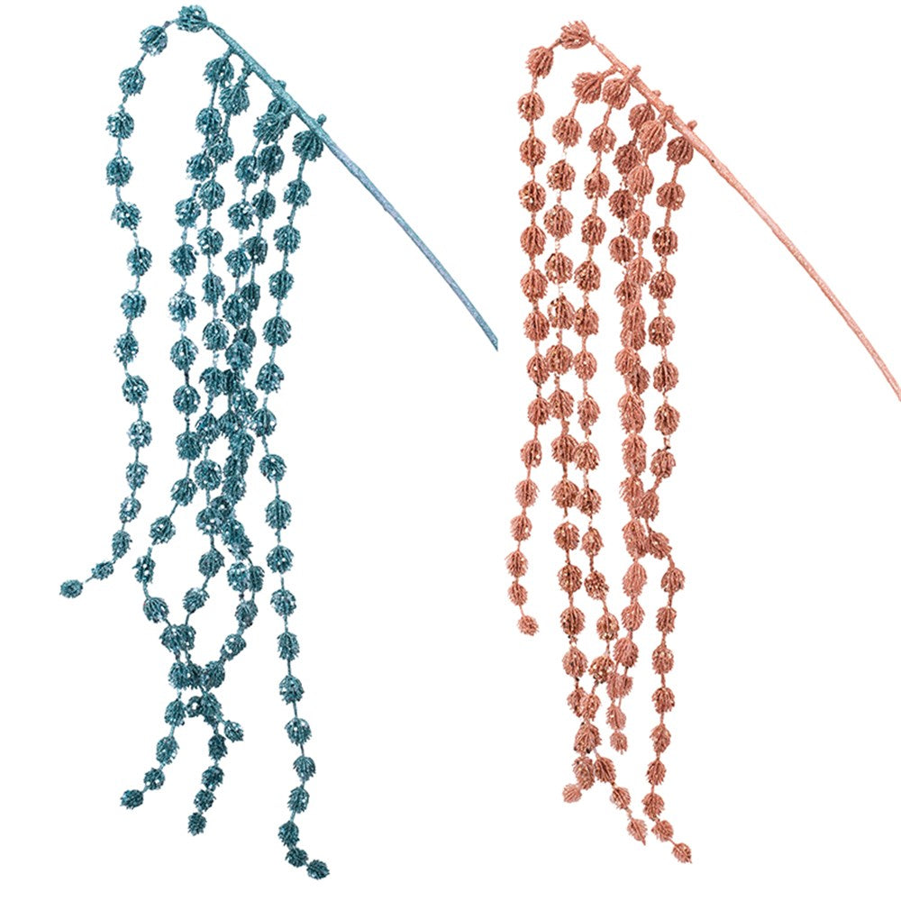 2A 110cm Teal & Coral Glitter Drop Pick