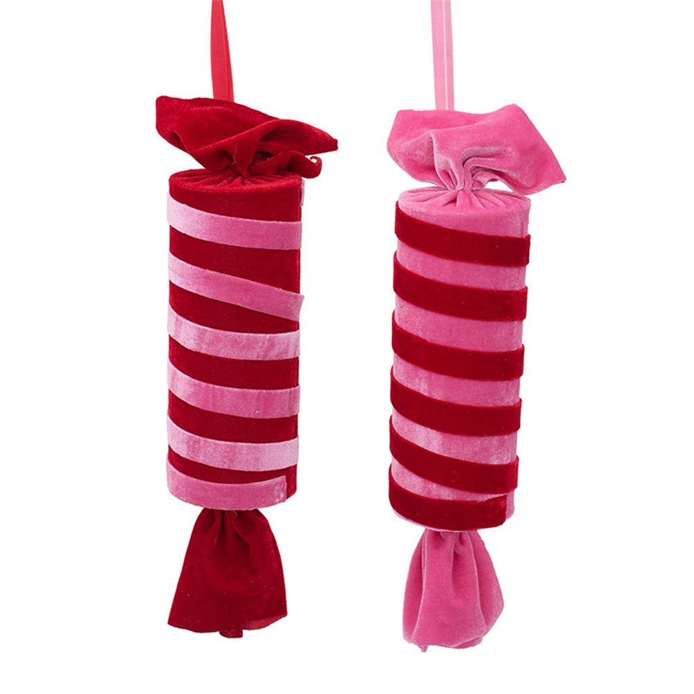 35x9cm Candy Pink & Red Lolly Tree Ornament
