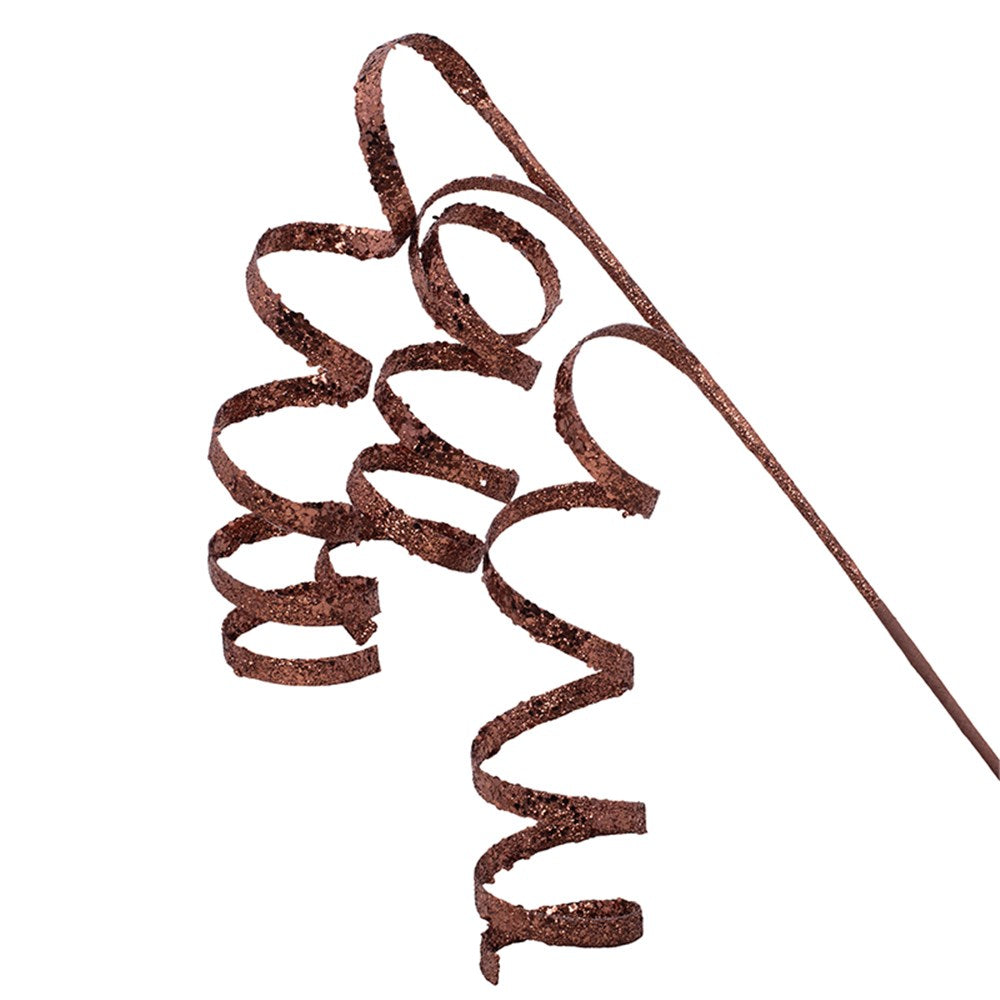 80cm Copper Glitter Swirl Stem