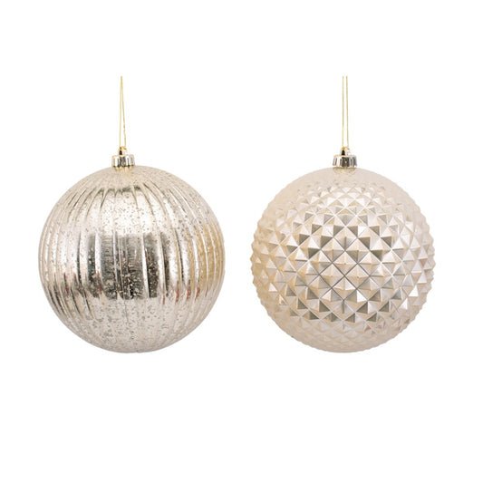 2A 20cm Champagne Bauble In Pvc Box