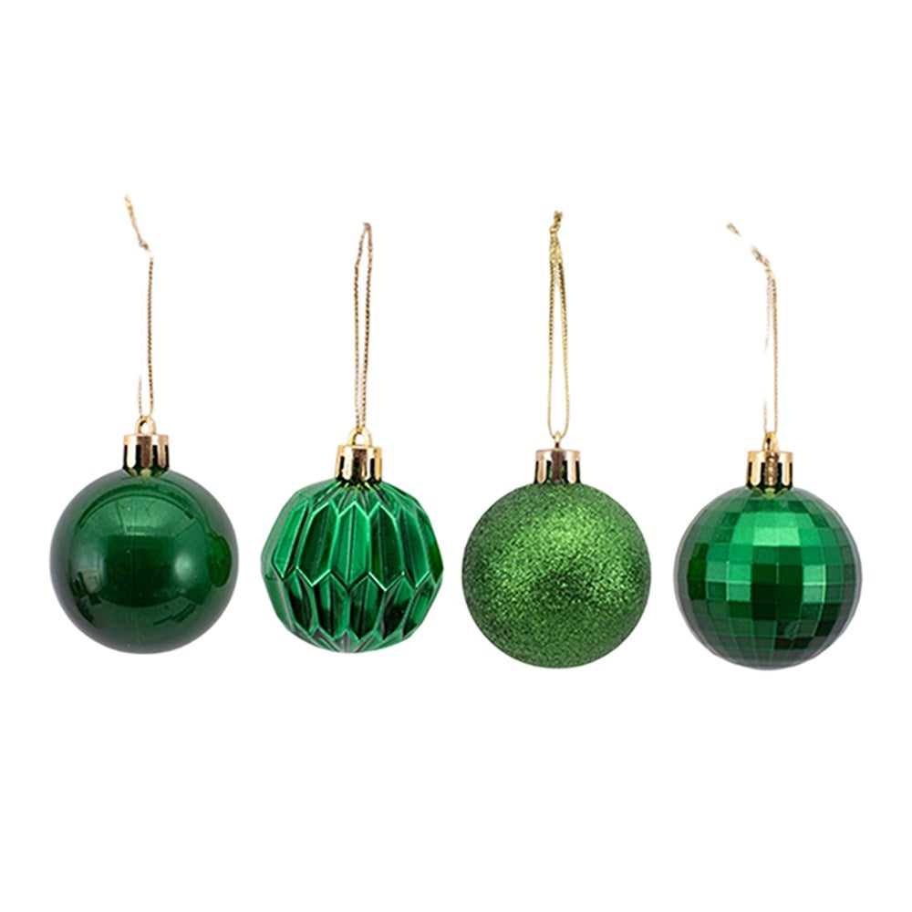 10Pk 5cm Green Bauble